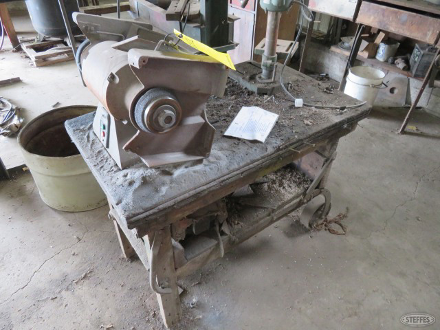 Table w/bench grinder
